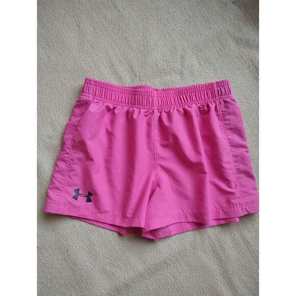 Under Armour Youth Shorts size large pink no lining - Picture 1 of 3